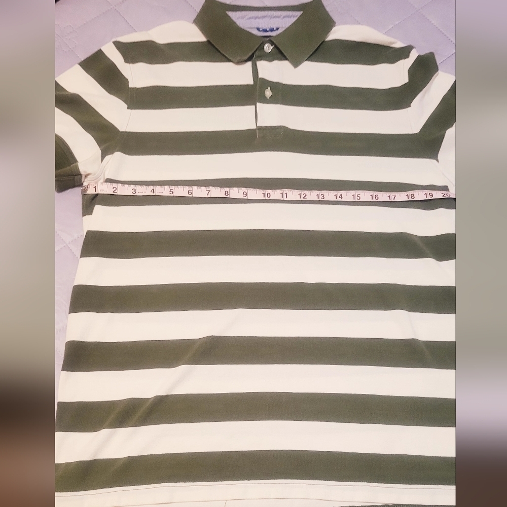 Tommy Hilfiger Vintage Olive Green and White Polo Shirt. Mens Size Mediun - Picture 6 of 6